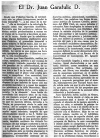 El Dr. Juan Garafulic D.