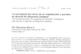 La conciencia de reírse de sí