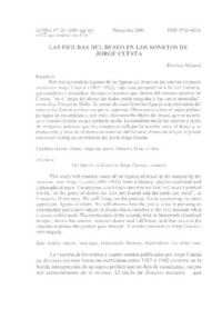 Las figuras del deseo en los sonetos de Jorge Cuesta
