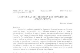 Las figuras del deseo en los sonetos de Jorge Cuesta