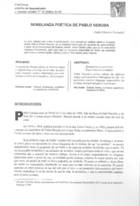 Semblanza poética de Pablo Neruda