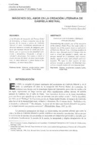Imágenes del amor en la creación literaria de Gabriela Mistral