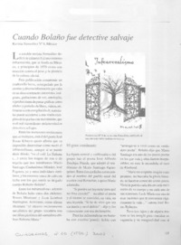 Cuando Bolaño fue detective salvaje