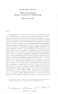 Tres alcances para El Quijote popular