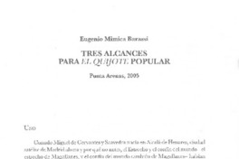 Tres alcances para El Quijote popular