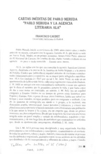 Cartas inéditas de Pablo Neruda