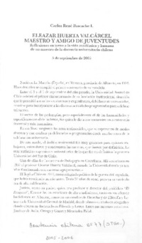 Elezar Huerta Valcárcel maestro y amigo de juventudes