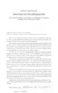Discurso de incorporación