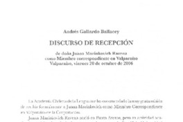 Discurso de recepción
