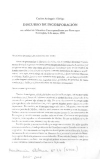 Discurso de incorporación