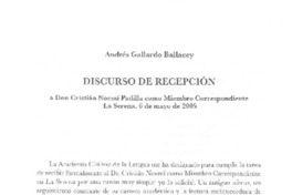 Discurso de recepción