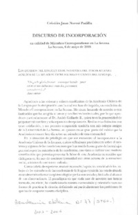 Discurso de incorporación
