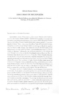 Discurso de recepción