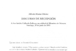 Discurso de recepción