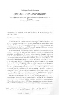 Discurso de incorporación