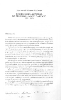 Bibliografía general de Ernesto Livacic Gazzano