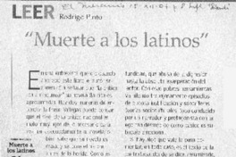 Muerte a los latinos