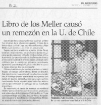 Libro de los Meller causó un remezón en la U. de Chile
