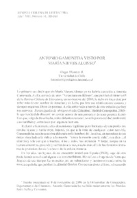 Antonio Gamoneda visto por María Nieves Alonso