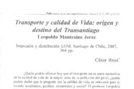 Transporte y calidad de vida