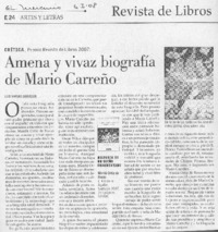 Amena y vivaz biografía de Mario Carreño