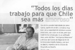"Todos los días trabajo para que Chile sea más amoroso" (entrevista)
