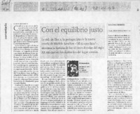 Con el equilibrio justo