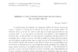 Héroes y villanos en Soldados de Salamina de Javier Cercas
