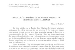 Ideología y política en la obra narrativa de Tomás Eloy Martínez