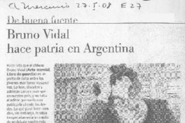 Bruno Vidal hace patria en Argentina