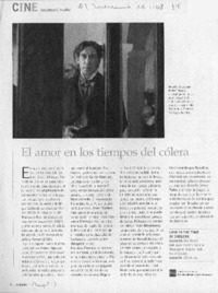 El amor en los tiempos del cólera