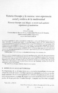 Victoria Ocampo y la música