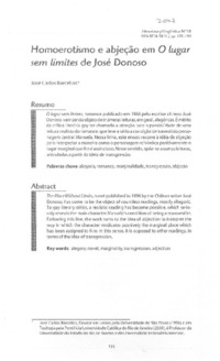 Homoerotismo e abjecao em O lugar sem limites de José Donoso