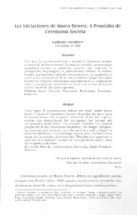 Las iniciaciones de Marco Denevi