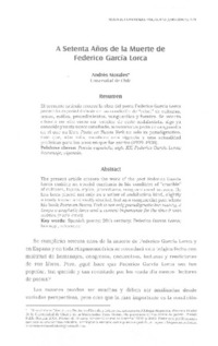A setenta años de la muerte de Federico García Lorca