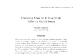 A setenta años de la muerte de Federico García Lorca