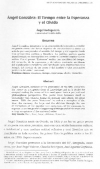 El tiempo entre la esperanza y el olvido