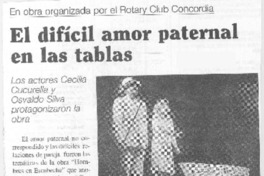 El Difícil amor paternal en las tablas
