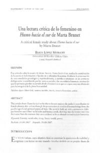 Una lectura crítica de lo femenino en Humo hacia el Sur de Marta Brunet