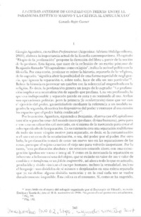 La ciudad anterior de Gonzalo Contreras: Entre el paradigma estético masivo y la crítica al espectáculo.