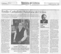 Emilio Carballido, sabiduría del felino