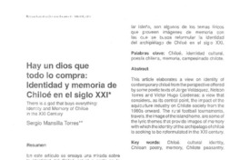 Hay un dios que todo lo compra: Identidad y memoria de Chiloé en el siglo XXI