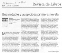 Una notable y auspiciosa primera novela