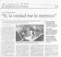 "Sí, la verdad me lo merezco"