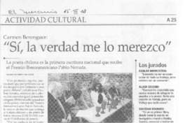 "Sí, la verdad me lo merezco"