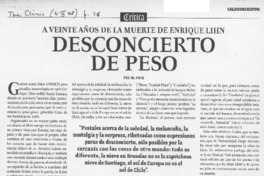 Desconcierto de peso