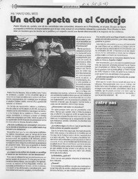 Un actor poeta en el Concejo (entrevista)