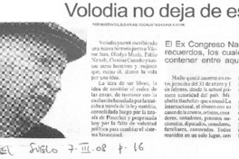 Volodia no deja de escribir