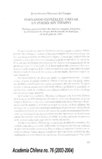 Fernando gonzález-Urizar en Poesía sin tiempo