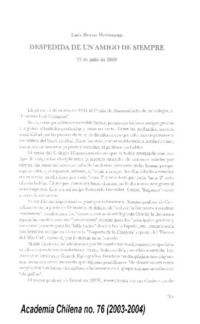 Despedida de un amigo de siempre